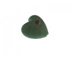 28mm Green Lampwork Heart Glass Bead 28mm Green Lampwork Heart Glass Bead