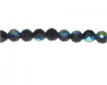 10mm Black AB Finish Faceted Glass Bead, 14" string 10mm Black AB Finish Faceted Glass Bead, 14" string