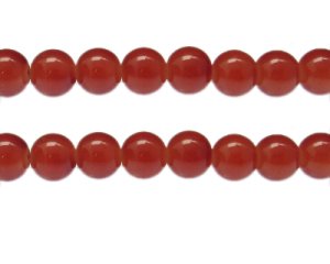 (image for) 12mm Cinnamon Jade-Style Glass Bead, approx. 18 beads