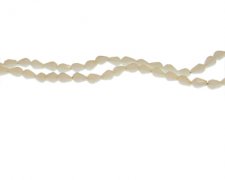 (image for) 6 x 4mm White Faceted Drop Glass Bead, 20" string