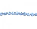 8mm Sky Blue Faceted Round Glass Bead, 13" string 8mm Sky Blue Faceted Round Glass Bead, 13" string