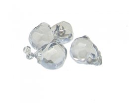 (image for) 18 x 14mm Crystal Skull Glass Bead, 4 beads