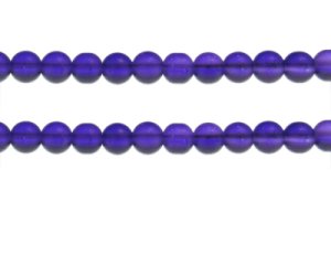 (image for) 8mm Purple Sea/Beach-Style Glass Bead, approx. 31 beads