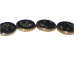 20 x 16mm Black Vintage-Style Etched Glass Bead, approx. 4 beads 20 x 16mm Black Vintage-Style Etched Glass Bead, approx. 4 beads
