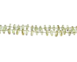 (image for) 8 x 4mm Cream Side-drill Glass Disc Bead, 28" string