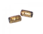 18 x 8mm Gold Foil Column Lampwork Glass Bead, 4 beads 18 x 8mm Gold Foil Column Lampwork Glass Bead, 4 beads
