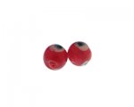18mm Red Evil Eye Lampwork Glass Bead, 2 beads 18mm Red Evil Eye Lampwork Glass Bead, 2 beads