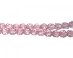 6mm Pale Plum Faceted Glass Bead, 13" string 6mm Pale Plum Faceted Glass Bead, 13" string