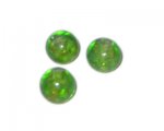 14mm Green Spatter Lampwork Glass Bead, 4 beads 14mm Green Spatter Lampwork Glass Bead, 4 beads