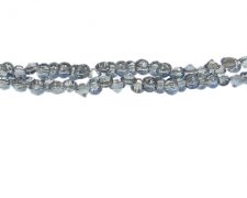 (image for) 6 x 4mm Silver Glass Bead, 14" string