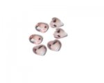 12mm Light Plum Dot Handmade Lampwork Heart Bead, 6 beads 12mm Light Plum Dot Handmade Lampwork Heart Bead, 6 beads