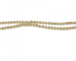 (image for) 4mm Cream Luster Faceted Glass Bead, 20" string
