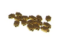 (image for) 10 x 6mm Gold Metal Rectangle Spacer Bead, approx. 15 beads
