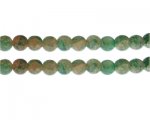 10mm Dusty Pink/Green Duo-Style Glass Bead, approx. 16 beads