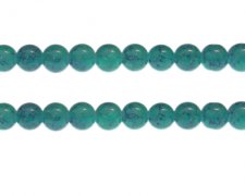 (image for) 10mm Dark Green/Purple Duo-Style Glass Bead, approx. 18 beads