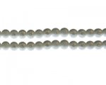 8mm White Rustic Glass Pearl Bead, approx. 56 beads