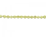 6mm Pale Gold Faceted Bi-cone Glass Bead, 2 x 12" strings 6mm Pale Gold Faceted Bi-cone Glass Bead, 2 x 12" strings