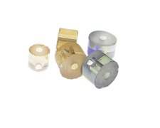 (image for) 10 - 14mm Peach/Silver Barrel Glass Bead, 5 beads, large hole