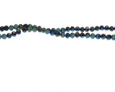 (image for) 4mm Turquoise/Blue Luster Glass Bead, 16" string