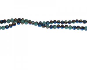 (image for) 4mm Turquoise/Blue Luster Glass Bead, 16" string