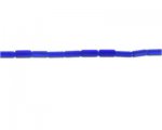 10 x 4mm Blue Pressed Glass Tube Bead, 2 x 13" strings 10 x 4mm Blue Pressed Glass Tube Bead, 2 x 13" strings