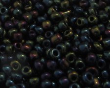 (image for) 11/0 Blue Rainbow Luster Glass Seed Bead, 1oz. Bag