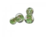 16 x 24mm Pastel Green Foil Lampwork Bead, 2 beads 16 x 24mm Pastel Green Foil Lampwork Bead, 2 beads