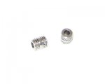 8 x 6mm Silver Etched Metal Spacer Tube, 10 beads 8 x 6mm Silver Etched Metal Spacer Tube, 10 beads