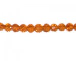 8mm Orange Faceted Glass Bead, 13" string 8mm Orange Faceted Glass Bead, 13" string