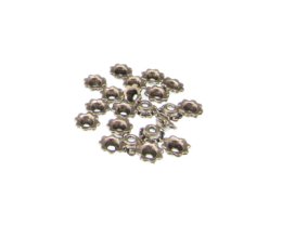 (image for) 6mm Silver Metal Bead Cap, approx. 25 caps