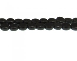 (image for) 10 x 4mm Black Flat Round Pressed Glass Bead, 13" string