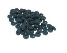 (image for) Approx. 1oz. x 6x4mm Petrol Blue Disc Glass Bead