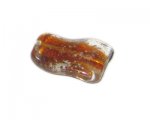 36 x 26mm Brown Wavy Rectangle Handmade Lampwork Glass Bead 36 x 26mm Brown Wavy Rectangle Handmade Lampwork Glass Bead