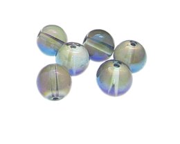 (image for) 12mm Summer Moon Galaxy Glass Bead, 6 beads