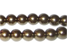 (image for) 10mm Antique Gold Glass Pearl Bead, approx. 22 beads