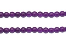 (image for) 8mm Purple Jade-Style Glass Bead, approx. 54 beads