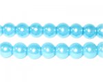 8mm Turquoise Glass Pearl Bead, approx. 56 beads 8mm Turquoise Glass Pearl Bead, approx. 56 beads