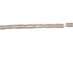 10 x 4mm Gray Pressed Glass Tube Bead, 2 x 13" strings 10 x 4mm Gray Pressed Glass Tube Bead, 2 x 13" strings