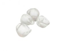 (image for) 16mm Crystal Matte Skull Glass Bead, 4 beads