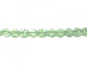 8mm Light Green Faceted Glass Bead, 13" string