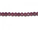 8x6mm Plum Faceted Rondelle Glass Bead, 13" string 8x6mm Plum Faceted Rondelle Glass Bead, 13" string