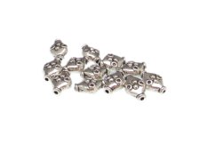 (image for) 10 x 8mm Silver Metal Spacer Bead, approx. 12 beads
