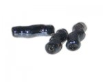 34 x 10mm Deep Aqua Tube Lampwork Glass Bead, 3 beads 34 x 10mm Deep Aqua Tube Lampwork Glass Bead, 3 beads
