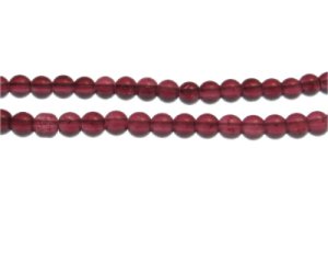 (image for) 6mm Wine Semi-Matte Glass Bead, approx. 44 beads