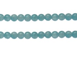 (image for) 8mm Pastel Blue Gemstone-Style Glass Bead, approx. 35 beads
