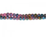 6mm Pink Peak Abstract Glass Bead, approx. 70 beads 6mm Pink Peak Abstract Glass Bead, approx. 70 beads