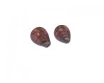 20 x 16mm Plum Foil Lampwork Glass Bead, 2 beads 20 x 16mm Plum Foil Lampwork Glass Bead, 2 beads