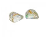 22mm White Lampwork Glass Bead, 2 beads 22mm White Lampwork Glass Bead, 2 beads
