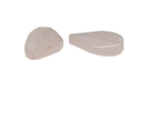 (image for) 28 x 18mm Rose Quartz Gemstone Curved Bead, 2 beads