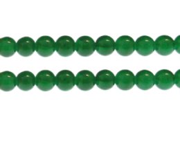 (image for) 10mm Green Gemstone-Style Glass Bead, approx. 17 beads